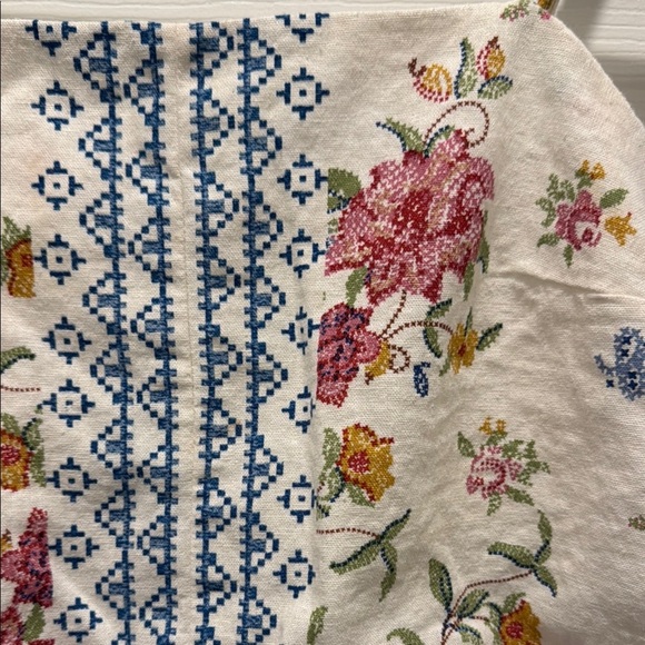 Rachel Zoe Red and Yellow Tie Front Crop Top - Picture 2 of 9